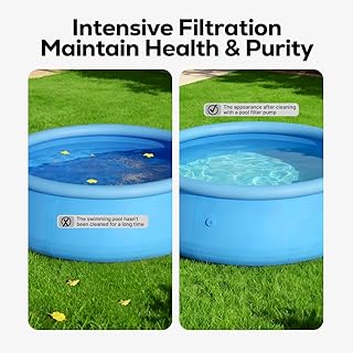 WaterRebirth Dual-Power Solar Pool Filter Pump 400 GPH, FP1600WR Above Ground Pool Filtration System with 20W Solar Panel & AC Adapter, IPX8 Waterproof, for Swimming Pools up to 1320 Gallons