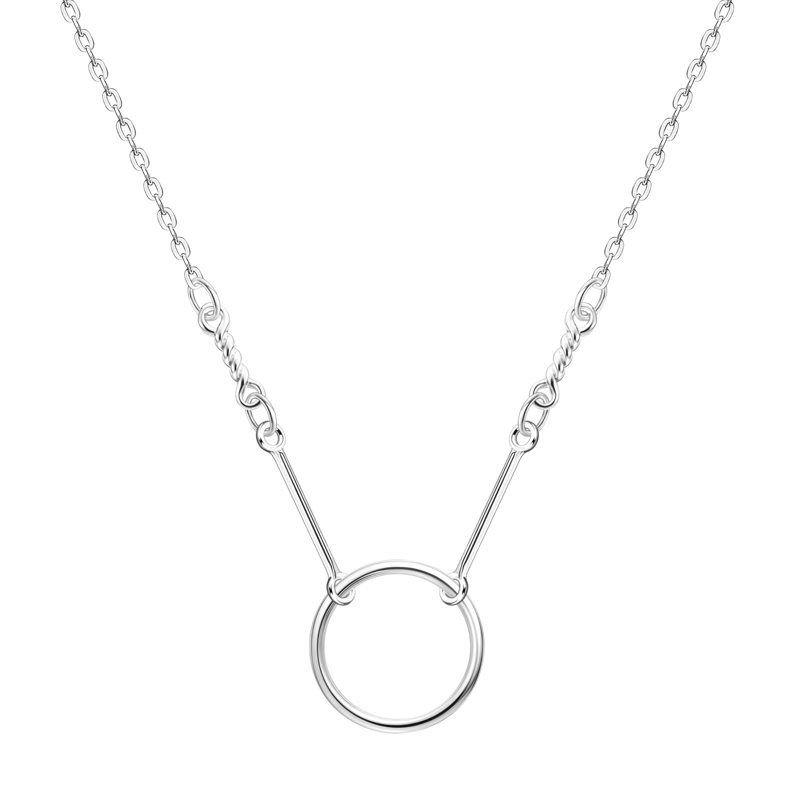 Silver Open circle Necklace
