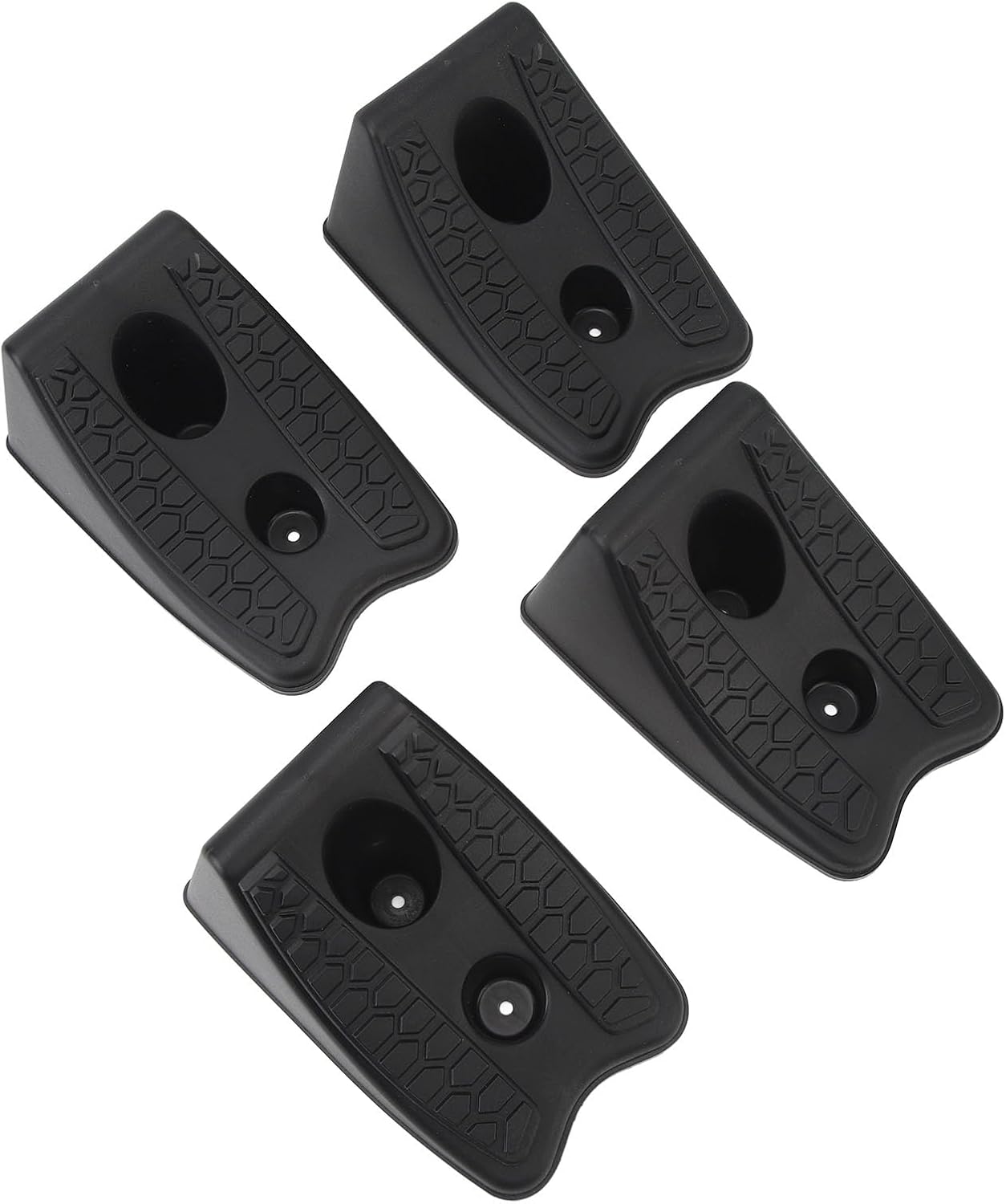 4Pcs Wheel Chocks, Heavy Duty Triangular Tire Stopper Block Set, Anti Slip Wheel Stopper for Car, Travel Trailers, RV, Truck, and ATV