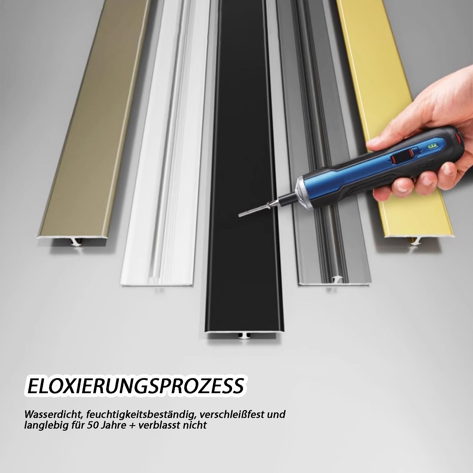 Perfil De Transición En T De Acero Inoxidable, Riel De Compensación Plano, Tira De Cubierta De Aluminio, Longitud 135CM, 2 Piezas para Acabados De Suelo Y Muebles(Gold,W:22MM H:7.5MM)
