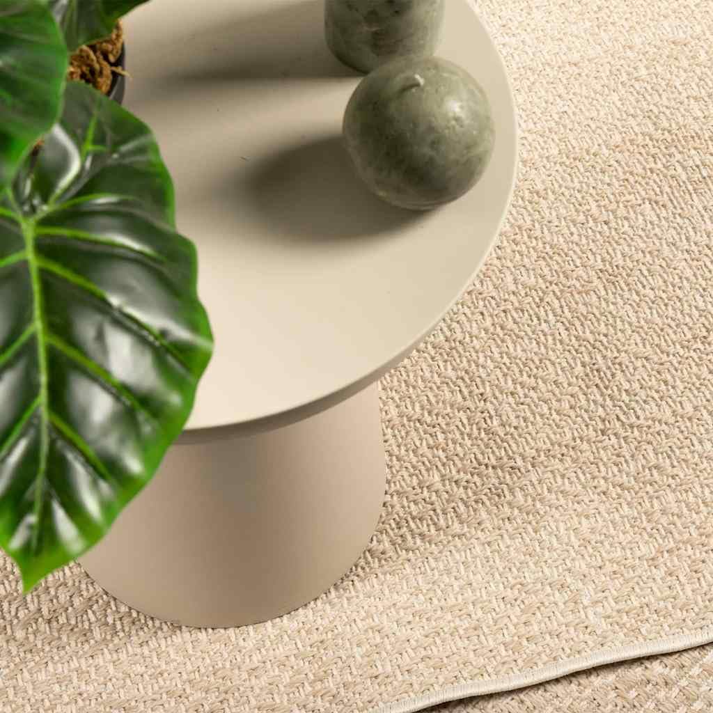 vidaXL Tapis ZIZUR Beige 120x120 cm Aspect de Jute intérieur extérieur