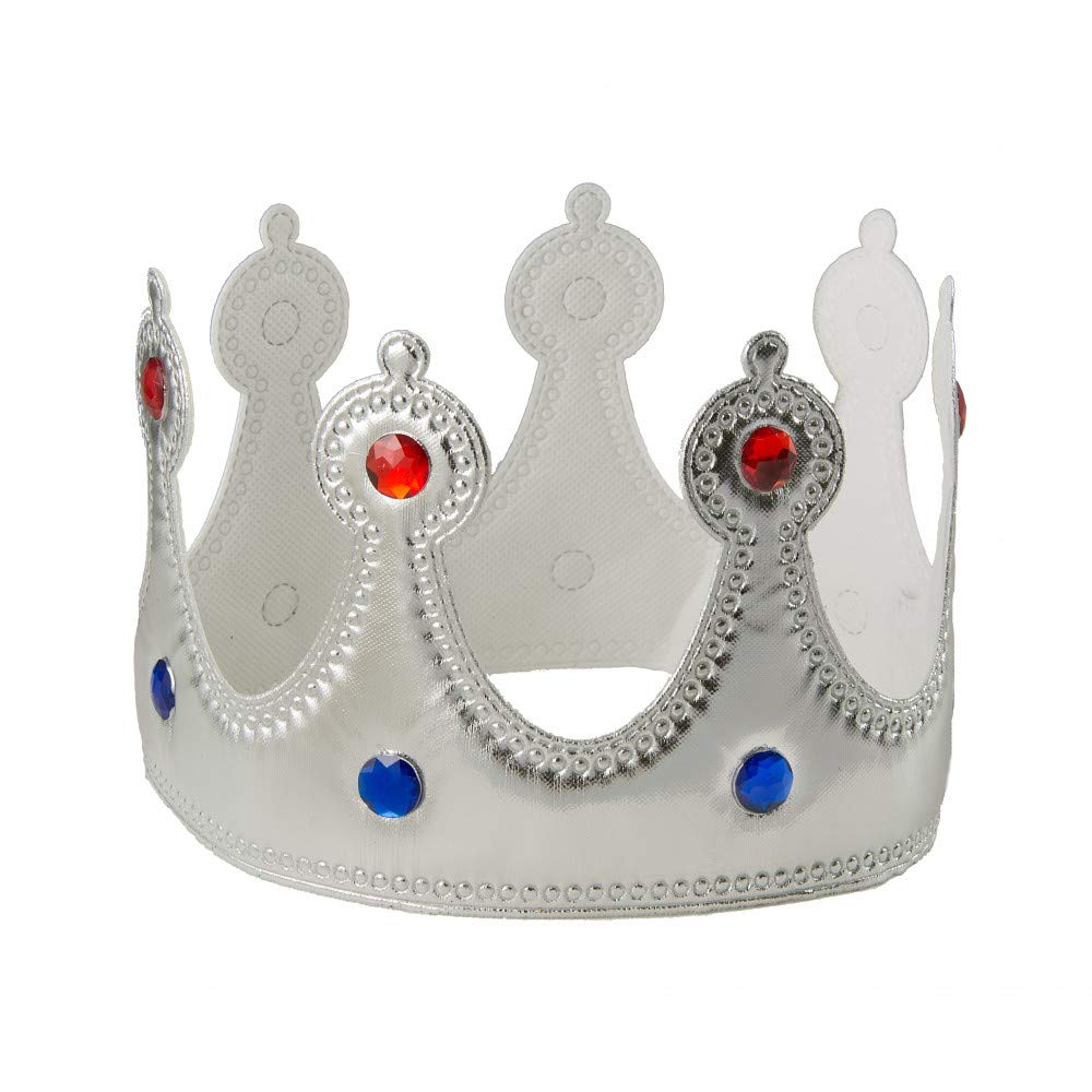 Partysanthe King Crown Royal King Crown Fancy Dress Costume Accessories Cloth Crown Silver 1 Pcs (B08QNBXQHF) Amazon Price History, Amazon Price Tracker