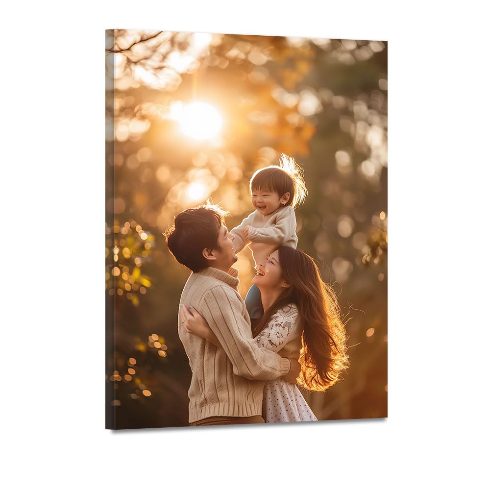 Personalized Picture to Canvas, Custom Canvas Wall Art, Canvas Prints With Your Photo, Pictures for Pet Family, Gift for Mom Friend, Decor for Home