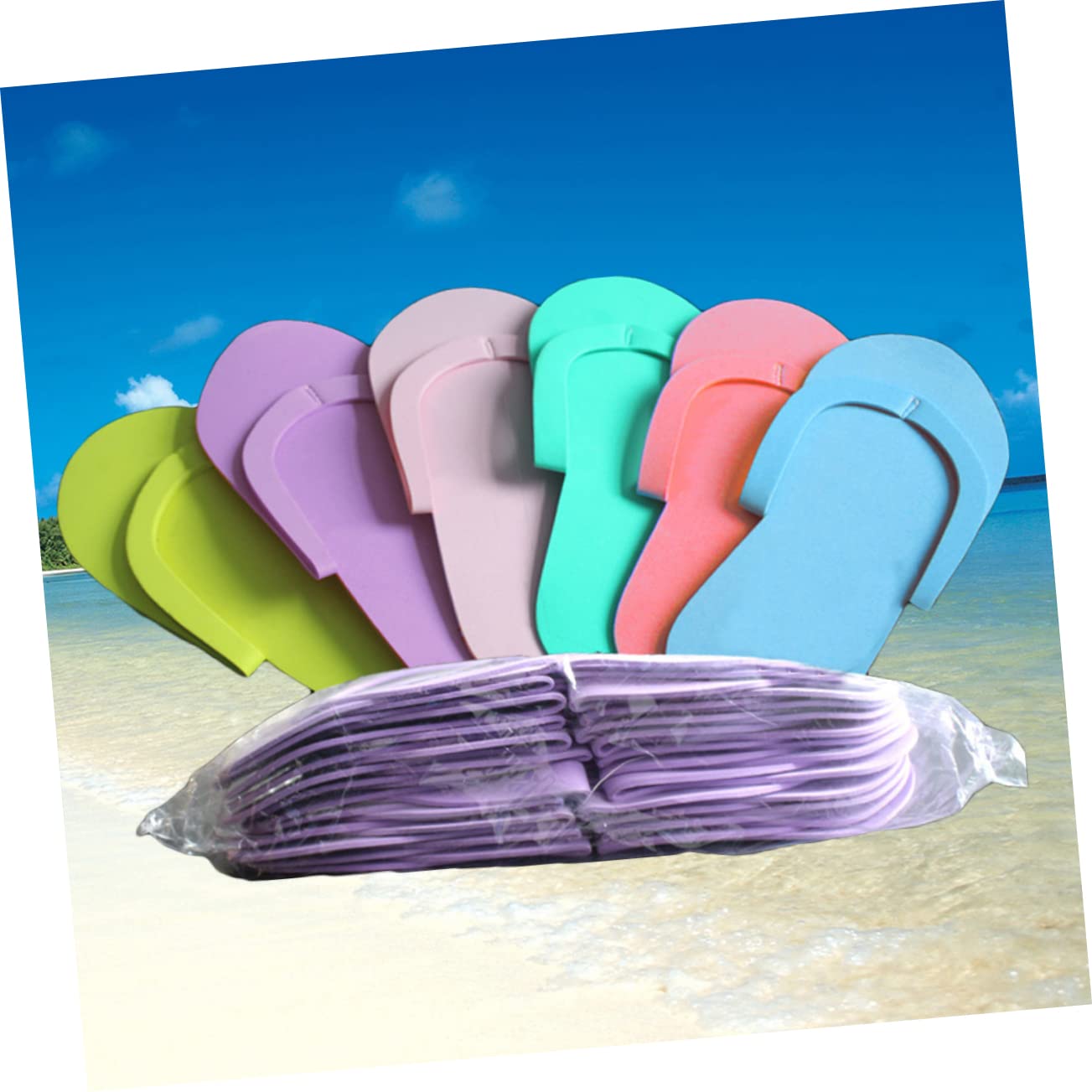 Infradito monouso per doccia/salone di bellezza/pedicure/spiaggia, in schiuma, 36 paia, colore casuale