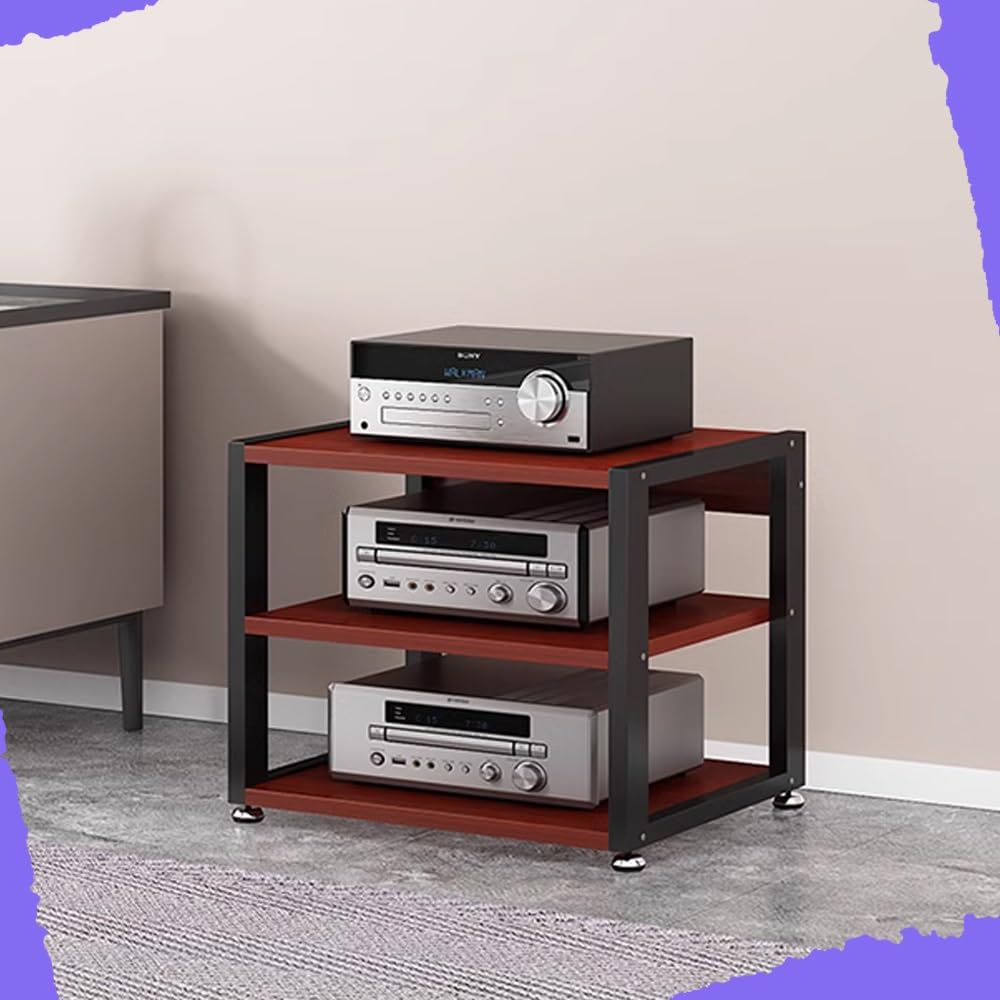 Meuble de Rangement Robuste pour matériel Audio-vidéo et vidéo, idéal pour Les récepteurs stéréo, Les amplificateurs Haute-fidélité et Les platines vinyles. Support pour Home cinéma et équip