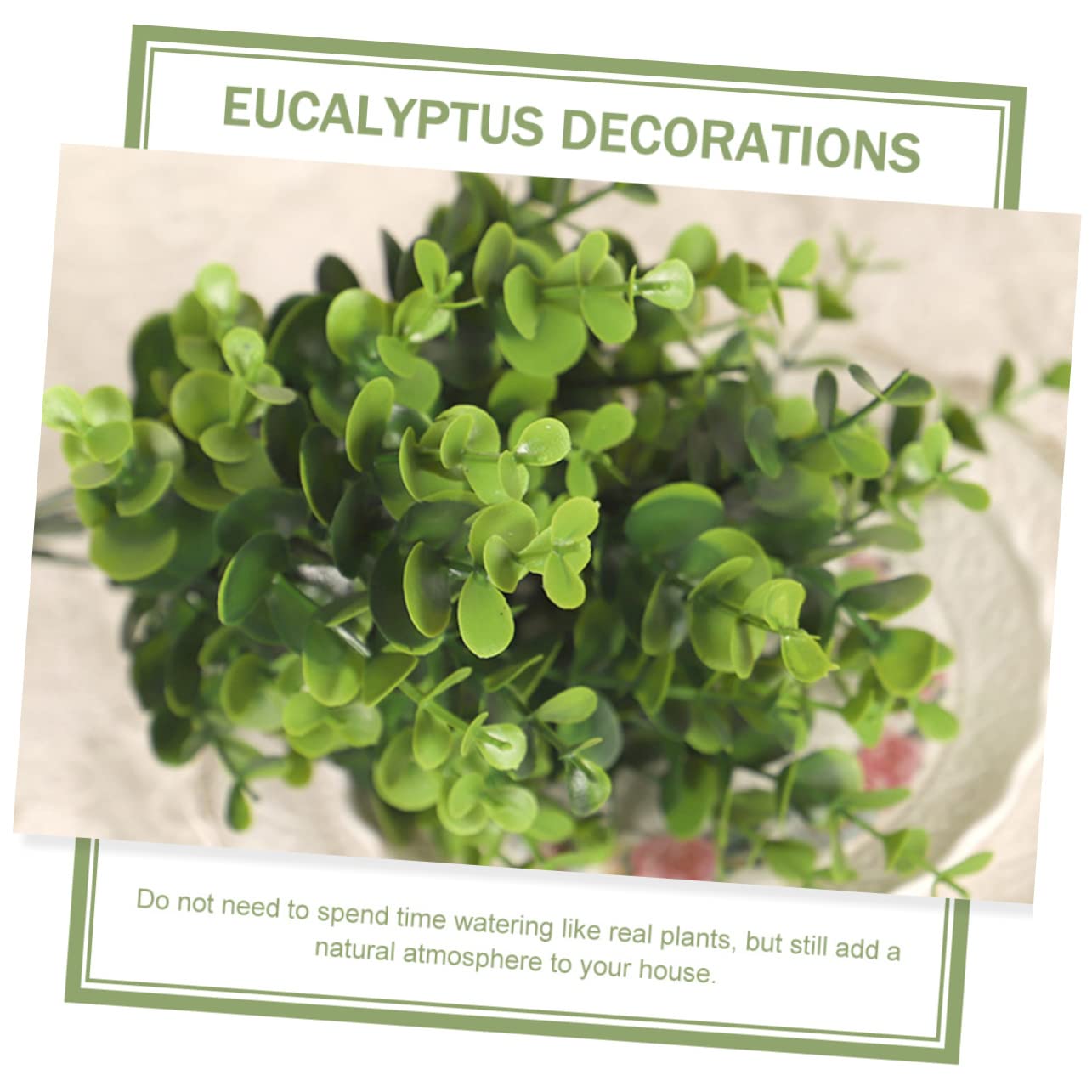 Alipis 8pezzi Eucalyptus Artificial Leaves Decorazioni Per Casa e Matrimonio Piante Fatte Premium Foglie Simulate Per Eventi e Feste Effetto Realistico Per Interni Ed Esterni