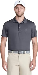 Men's Performance Golf Grid Short Sleeve Stretch Polo Shirt-Legacy