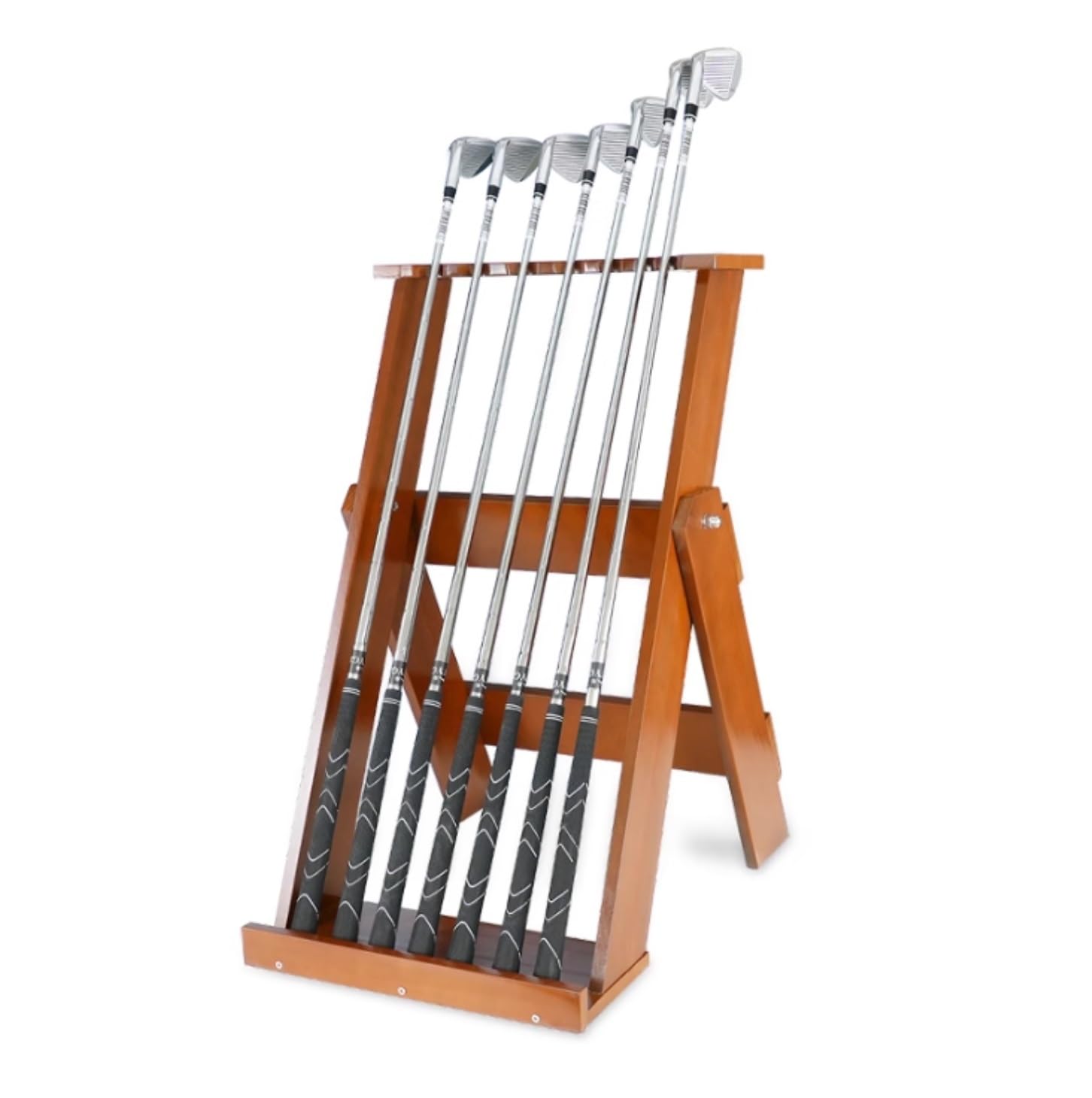 Aufbewahrung Ständer Golfschläger-Halterständer, 7 Schläger, Holz, Golf-Putter-Ständer, Boden-Präsentationsständer, Golfschläger-Organizer Golfschlager