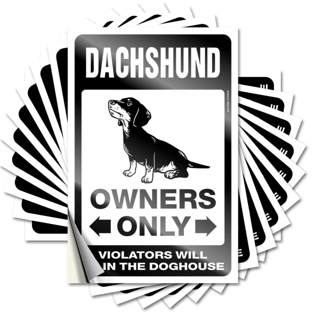 Tattoos Reading Stuff Door Dachshund Parking Only - No Residue Decals for Farmers(8X12CM)
