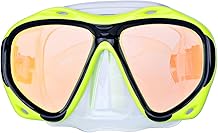 Diving Goggles Freedom Diving Goggles Tempered Glass Snorkeling Masks for Snorkeling SwimmingYellow