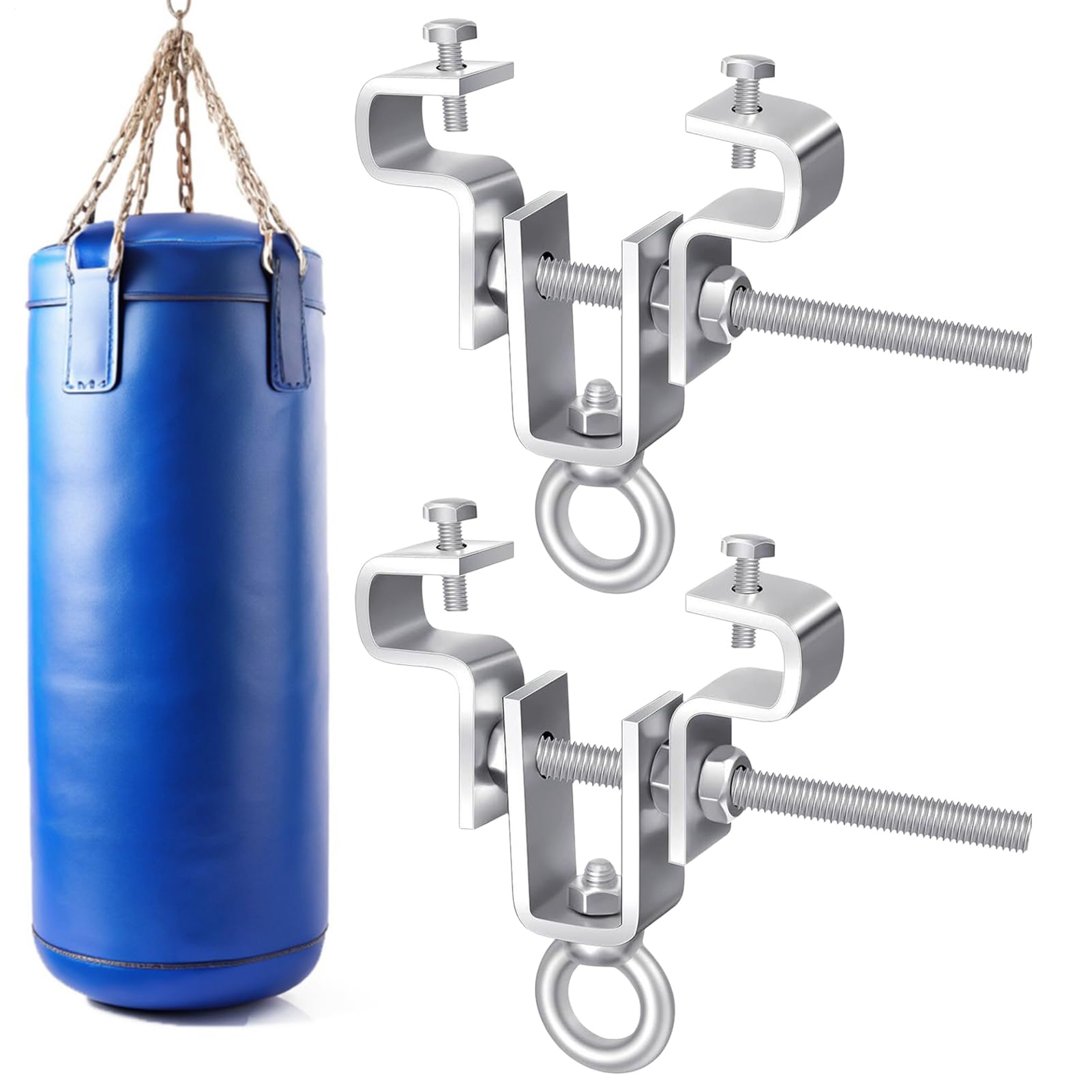 Support en I robuste pour stabiliser votre fixation pour sac de frappe suspendu