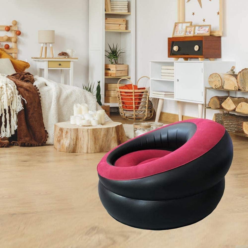 Poltrona Gonfiabile Con Pouf Integrato - Per Relax In Casa E Giardino - Supporto Fino A 100kg - Foto 11