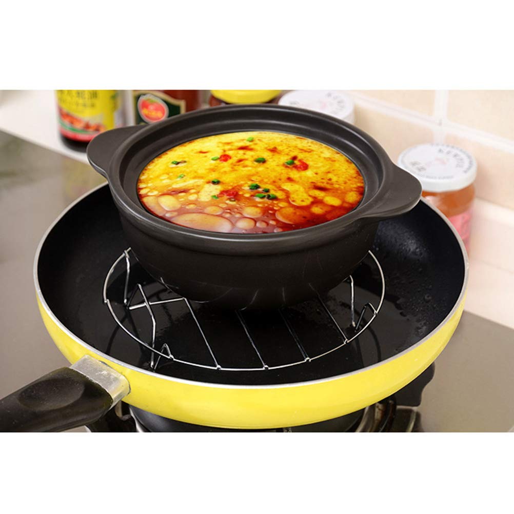 Estante de cocina, estantes de enfriamiento de acero inoxidable, estante de carne asada, estante a prueba de óxido para cocinar al vapor o asar carne y verduras para hornear galletas (plateado 2) 8