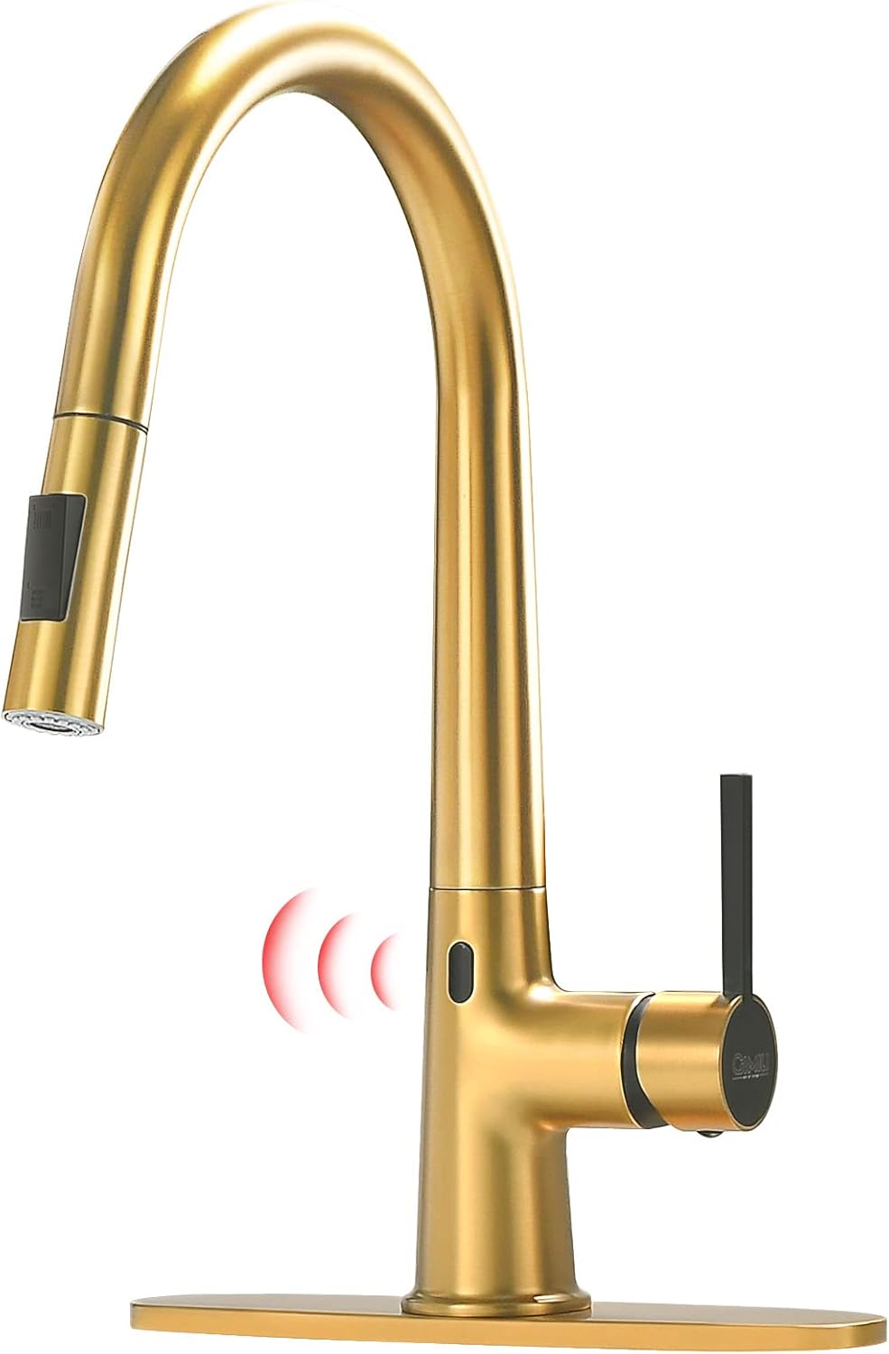 GIMILI Gold Touchless Kitchen Faucet with Pull Down Sprayer, High Arc