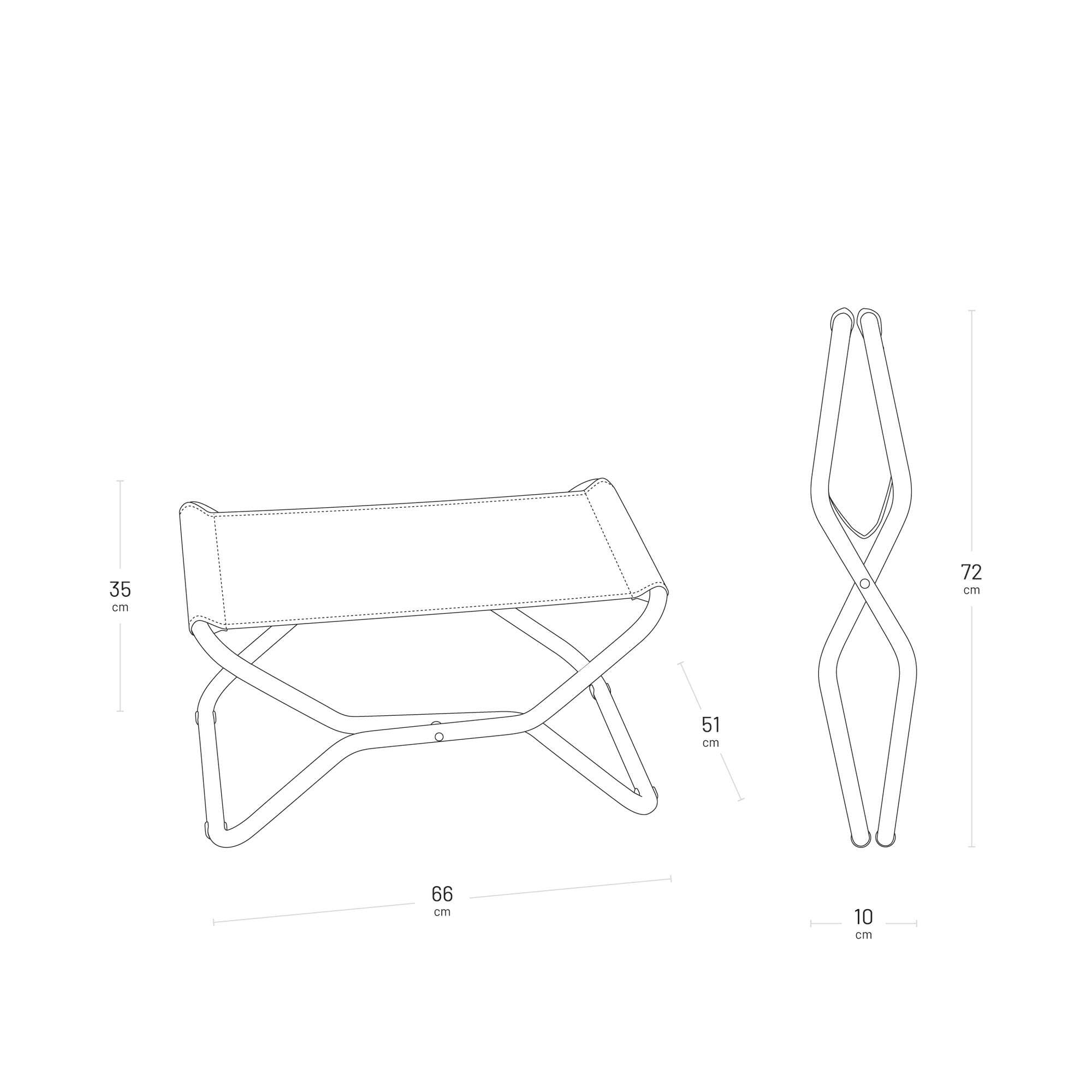 Lafuma Mobilier Reposapiés/Taburete, Next, Batyline, Color Seigle II, LFM2718_9868 66 x 51 x 35 cm