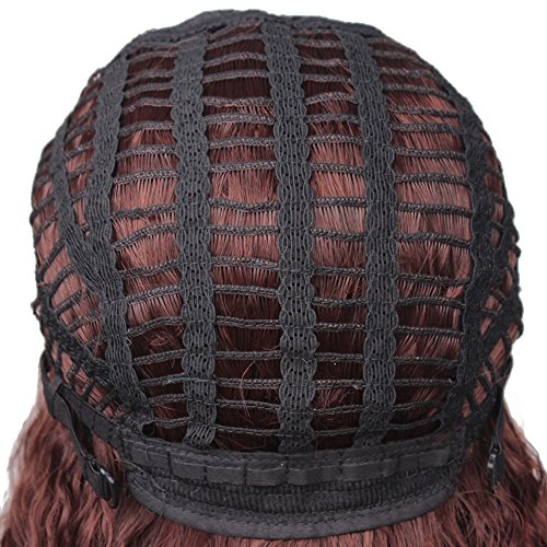 ColorGround Medium Long Brown Anime Cosplay Wig Cut Bangs