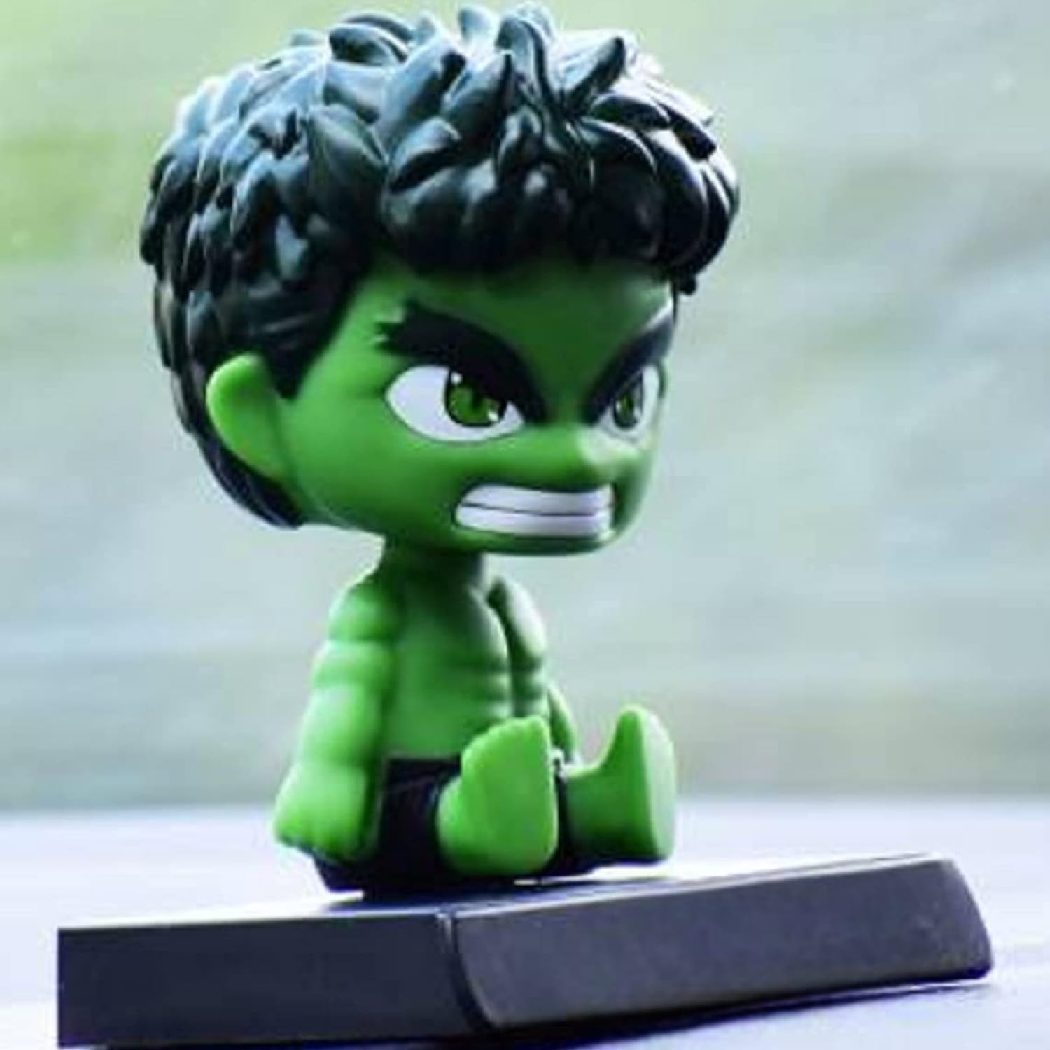 UMANI Super Hero Action Figure Limited Edition Bobblehead with Mobile Holder for Car Dashboard, Office Desk & Study Table (H.U.L.K.) - Image 2 thumbnail