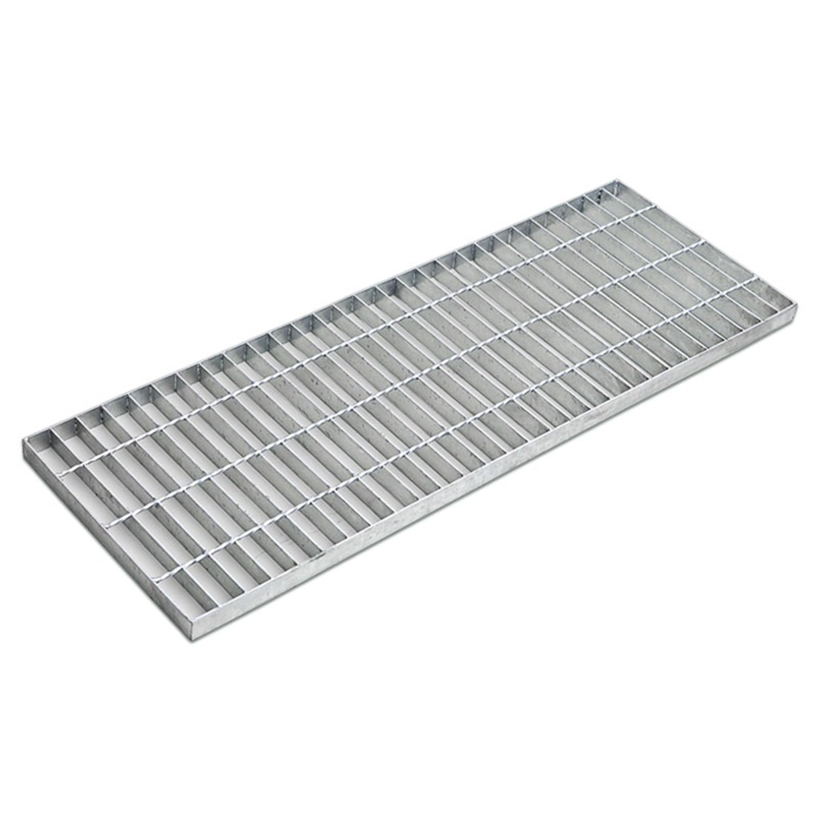 GHFXSCV Galvanized Steel Drainage Grate, Heavy Duty Rectangular Channel Trench Grate Sewer Cover for Garage, Basement, Garden, Park Road Rainwater Drain