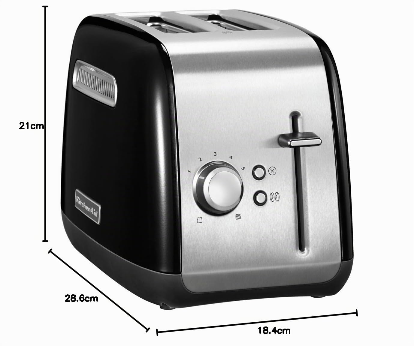 KitchenAid 5KMT2115EOB CLASSIC broodrooster met 2 sneden, 1,8 kg, zwart