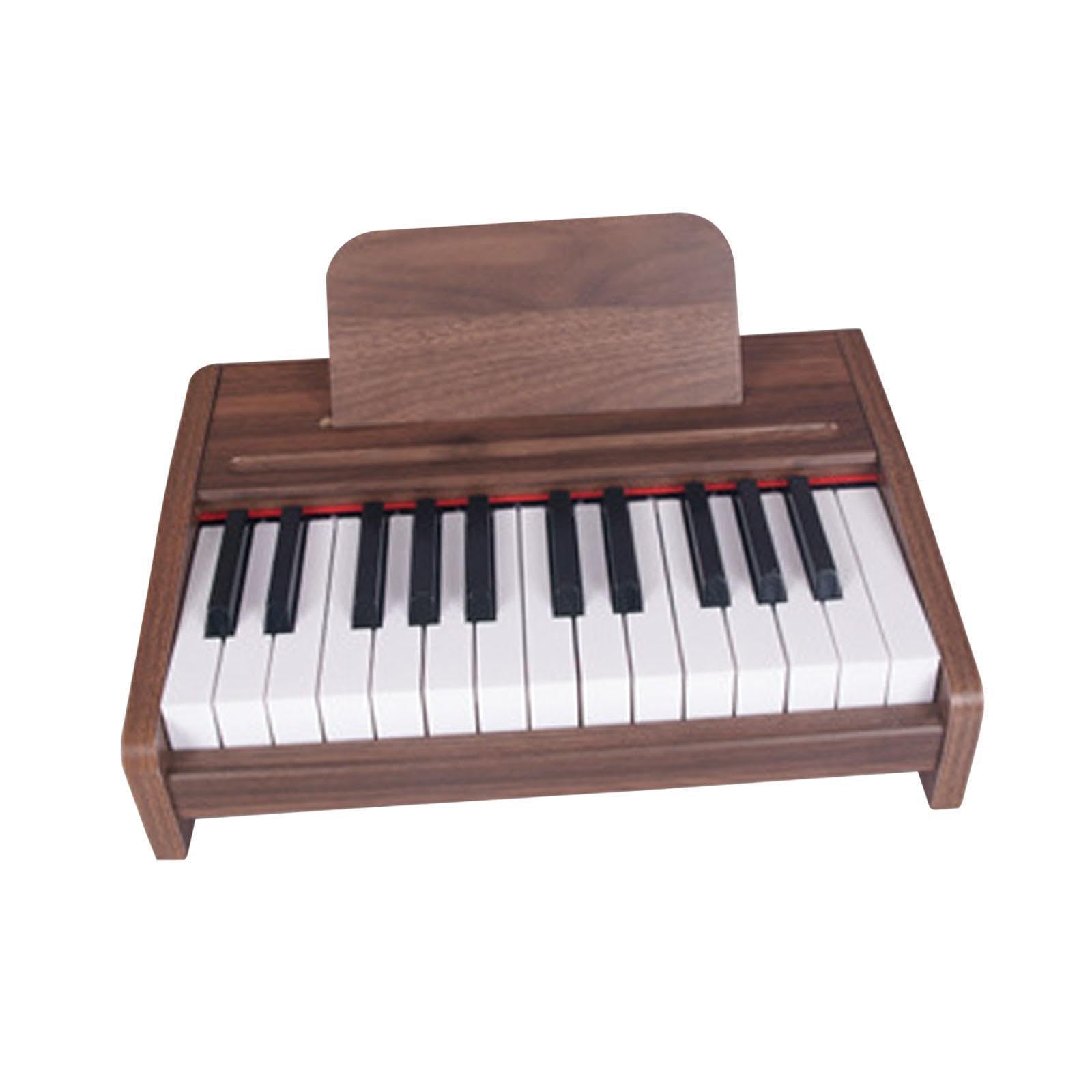 Pianoforte Elettronico Portatile in Legno per Bambini, Alimentato a, Regalo per Neonati, 25 chiaviA