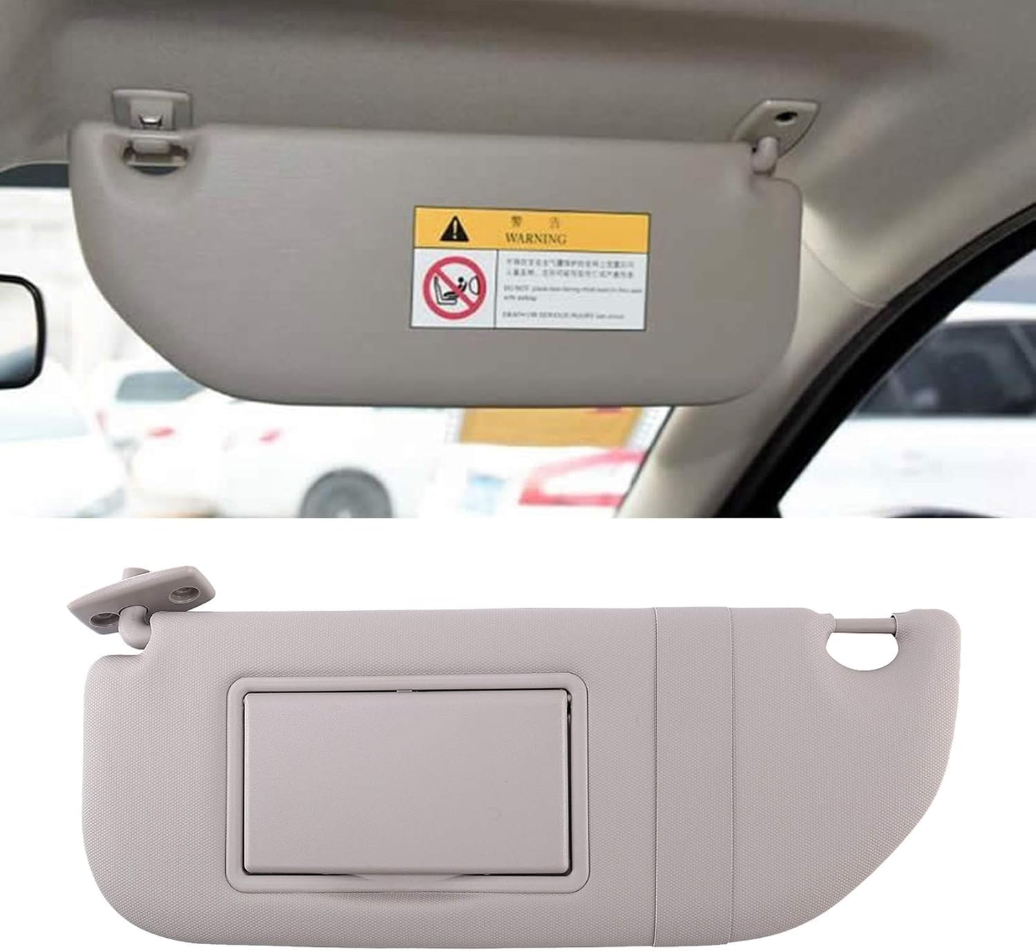 Beauneo Panneau D'Ombrage de Bouclier de Pare-Soleil IntéRieur de Voiture pour 301 C3 98038433DS CCTé Gauche, Gris, (500075078A1)