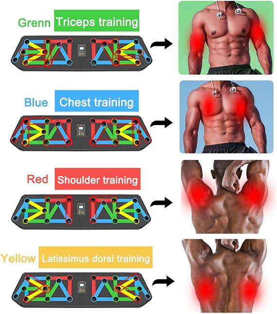 Push Up Board Folding Pushup Handles 13 in 1 Thicken Muscle Rack Stand Professional Chest Training System Home Gym Equipment for Men Women
