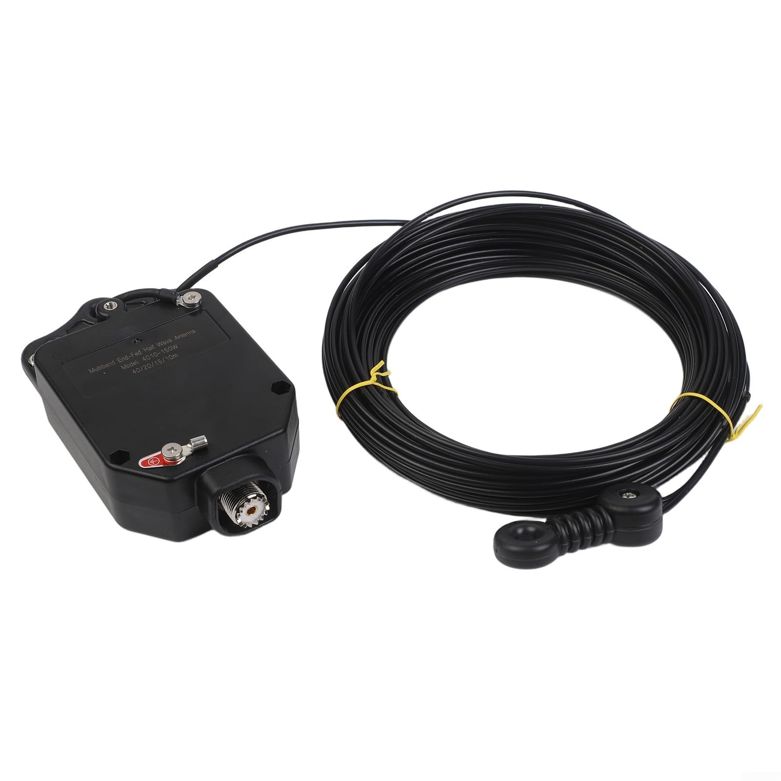 Kit d'antenne demi-onde alimentée par extrémité pour communication HF sur bandes de 10 m, 15 m, 20 m, 40 m avec balun intégré 1:64 et compatibilité avec les principales marques d'émetteur-récepteur