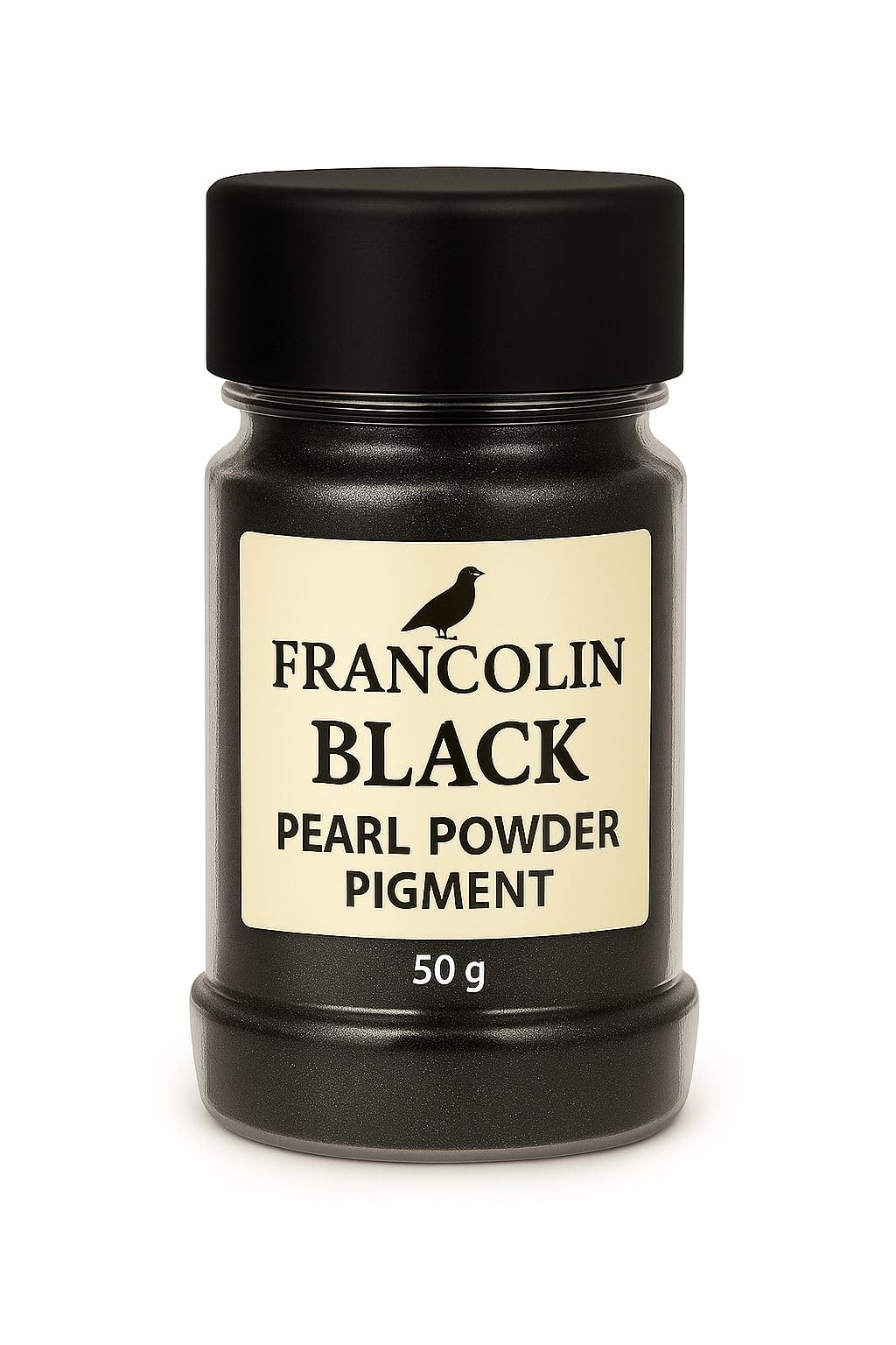Francolin | Black | Mica/Pearl Powder Pigment | Non Toxic | Vibrant Metallic Glowing | for Soap, Epoxy Resin, Painting, Nail Art & Craft, Cosmetic, Slime | 50g-image-48