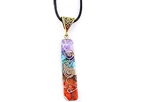 Natural Chakra Orgone 7 Chakra Energy Stone Necklace