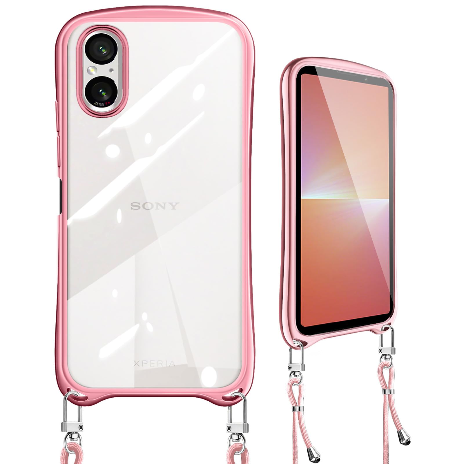 Sony Xperia5 V ケース　クリア　ショルダーストラップ　エクスペリア Amazon.co.jp: Xperia 5 V ケース ショルダー クリア ストラップ付き