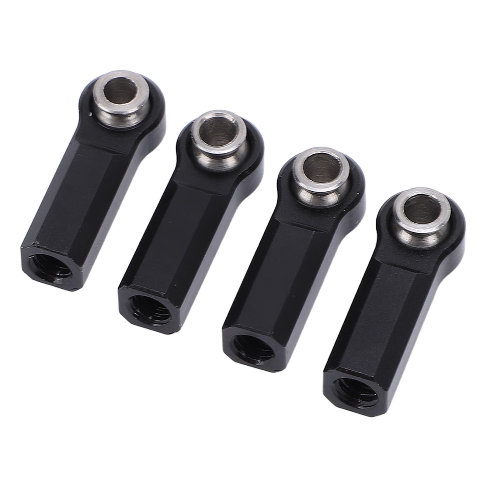 4PCS Metal Ball Joint Alloy for 1/10 Model Car 7.0mm Diameter M4 Thread RC Car Ball Joint 4 Straight (Black)