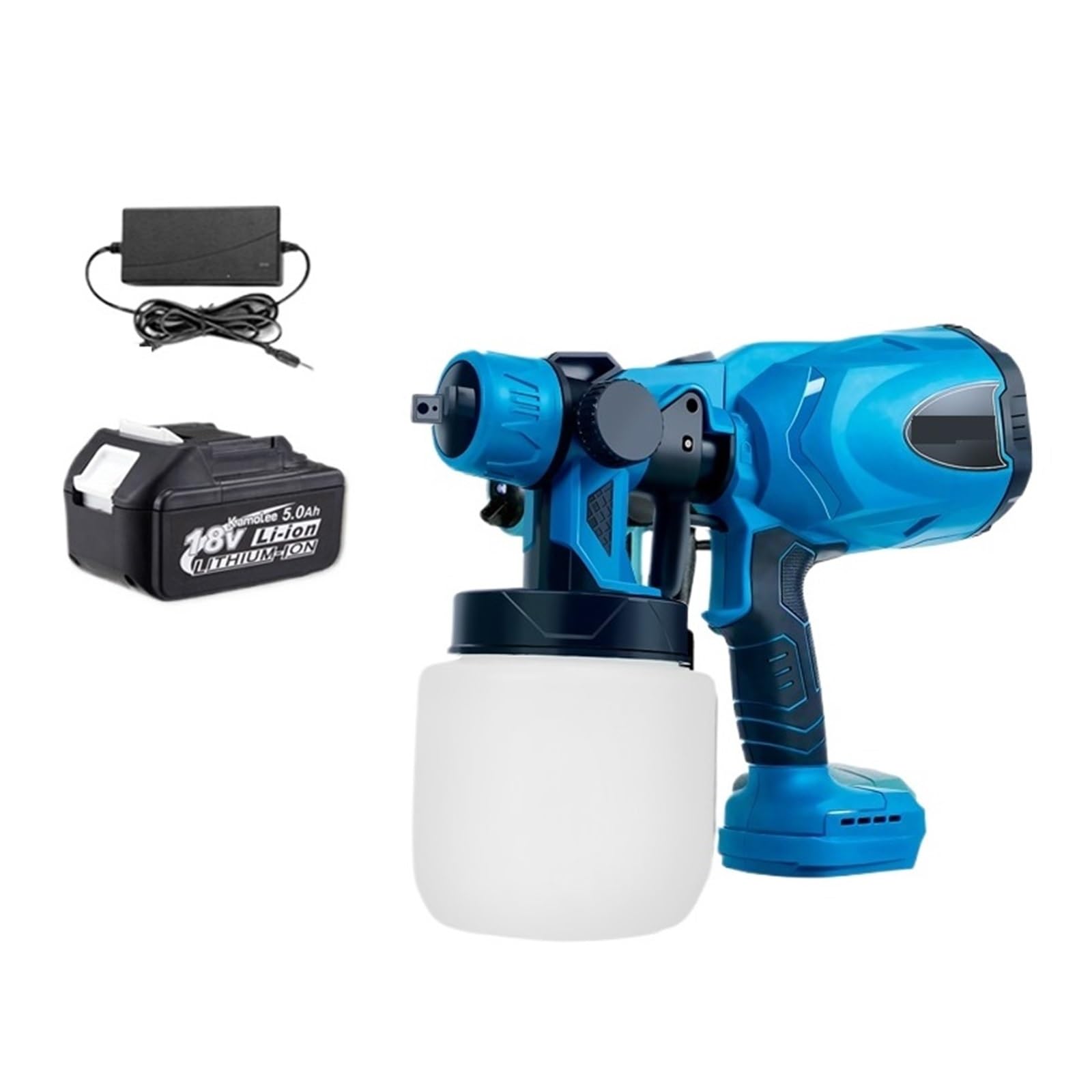 800ml Bezprzewodowy Elektryczny Pistolet Do Malowania Natryskowego Dezynfekcja Gospodarstwa Domowego Sterylizacja Przenośny Opryskiwacz Akumulatora 18V Precyzyjny I Delikatny Spray(1x5.0Ah Battery)