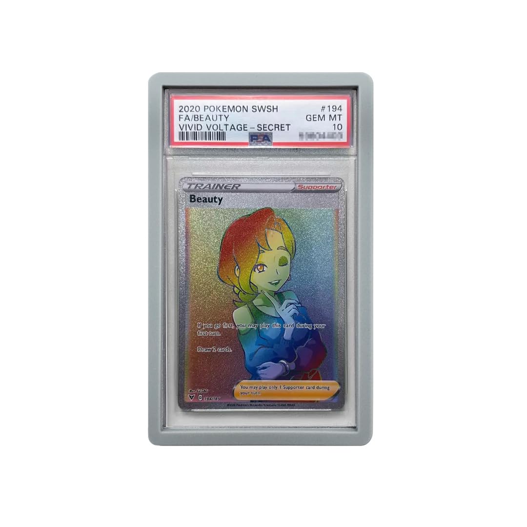 TCG Bumper - PSA Graded Card Case Protector - Protection for PSA Trading Cards - Silicone Guard Bumper Protective Frame PSA Slabs JohtoMarket (Grey) โ image 1