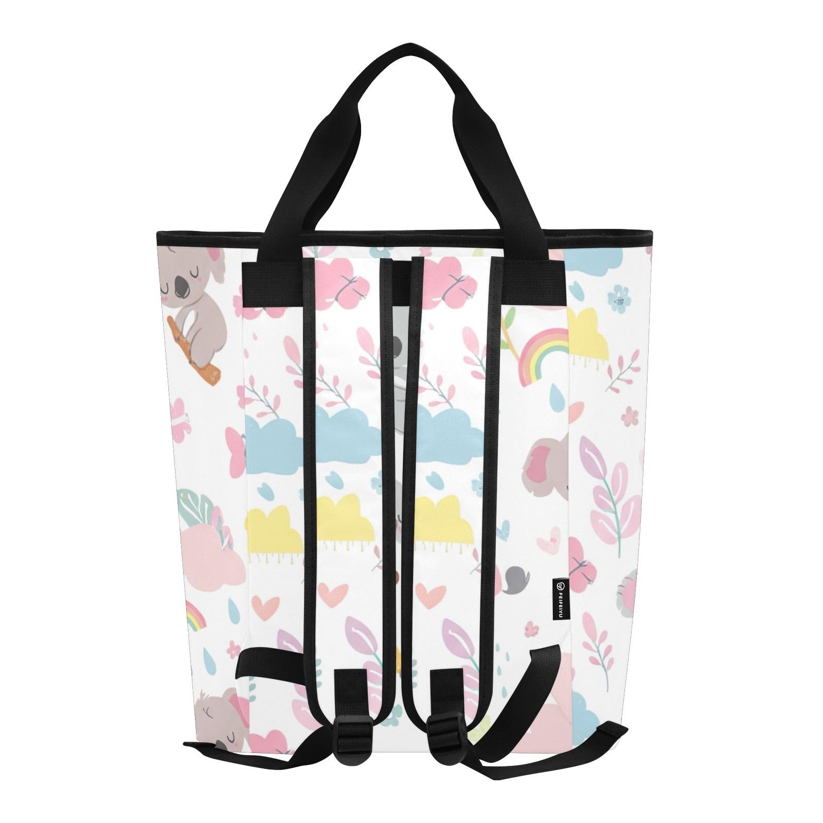 Cute Cartoon Koalas Backpack Coolers Insulated Leak Proof 36 Cans Food Warmer Bag, 13.8''x5.9''x16.5