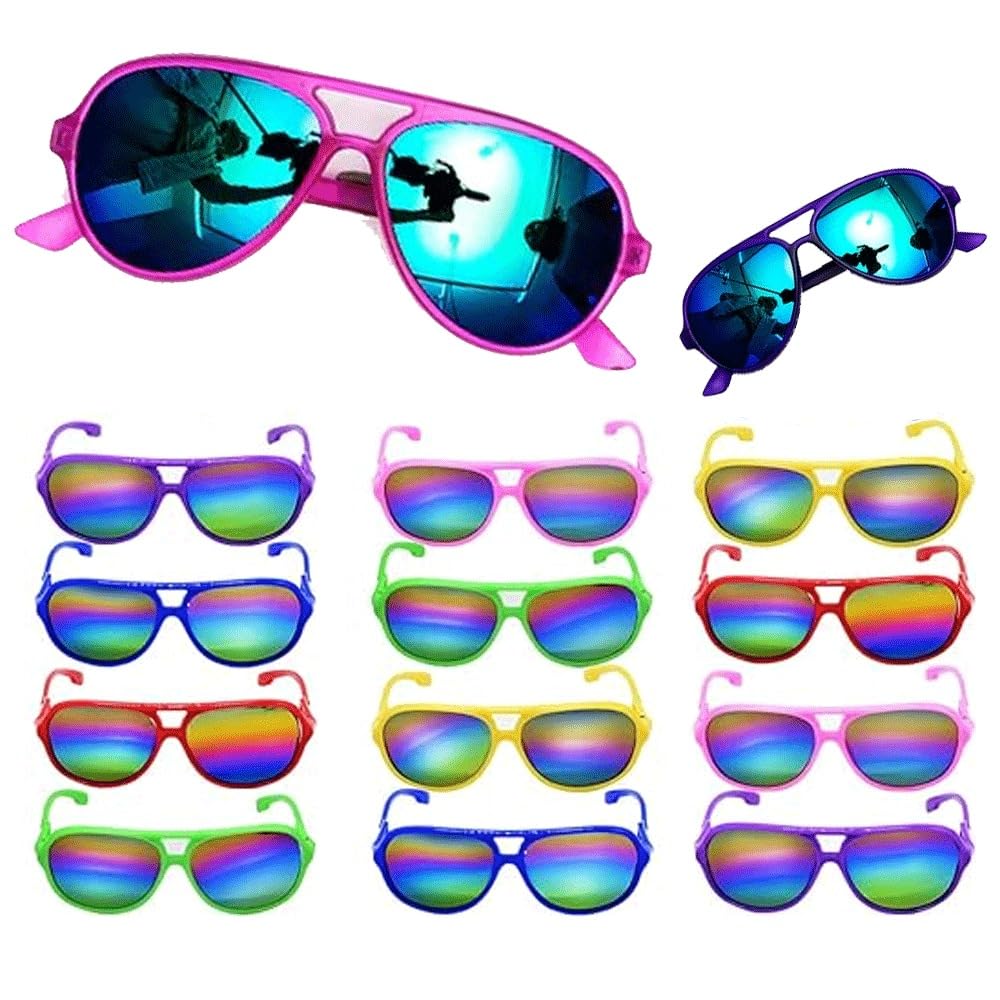 Pop the Party Neon Coloured Fun Goggles for Kids-Pack of 12
