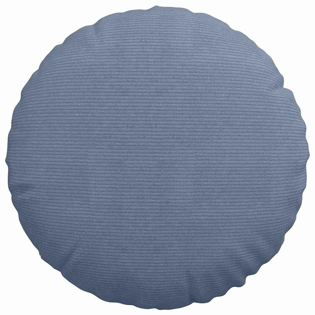 Cuscino per sedia, 2 pezzi, blu, diametro 50 x 19 cm, in tessuto a coste, imbottitura in poliestere morbido, sfoderabile, versatile, per divano, panca e interni, comodo cuscino per sedia