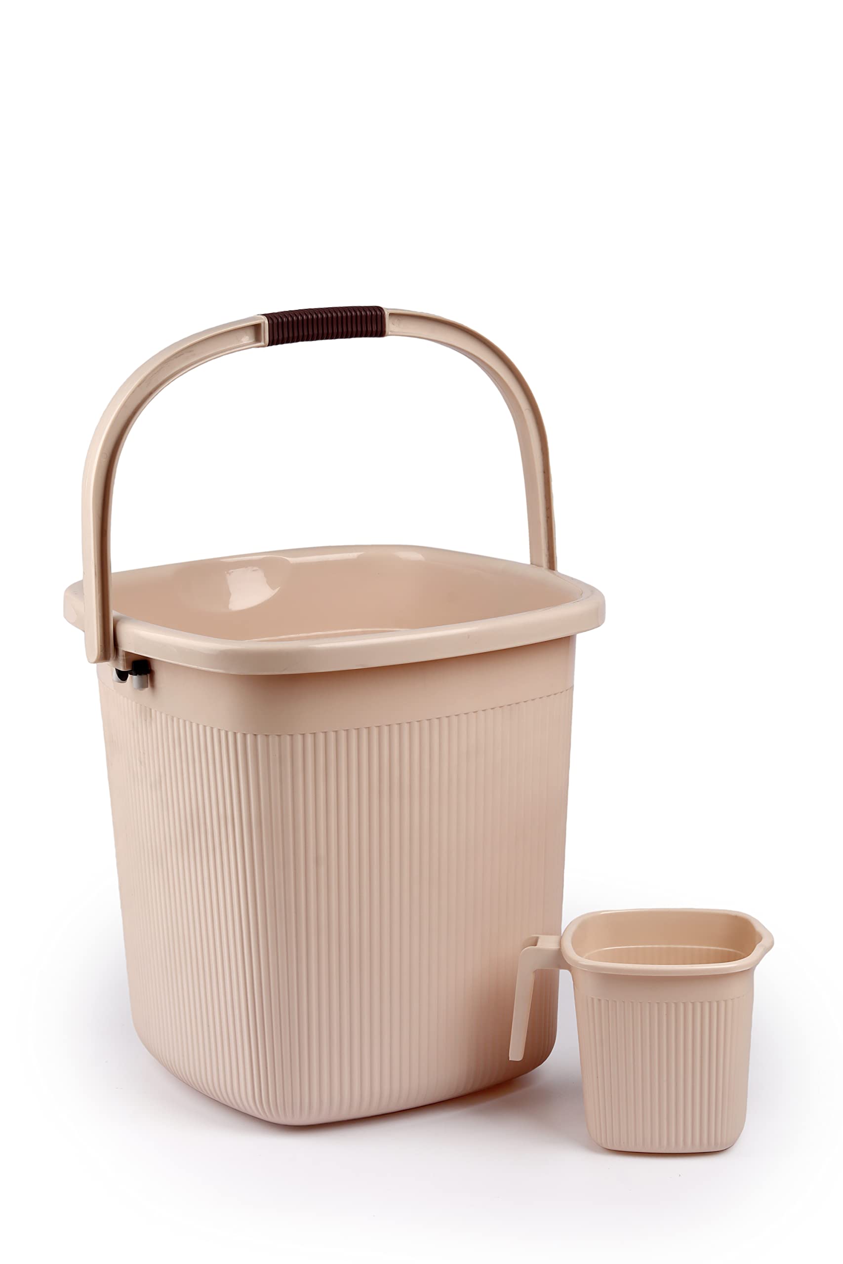 Regalo Plastic Square Ribbed Funk Bathroom Set (Bucket 18 L+ Mug 1 L) (Ivory-2Pc),Grey (B0BQW4BDQF) Amazon Price History, Amazon Price Tracker