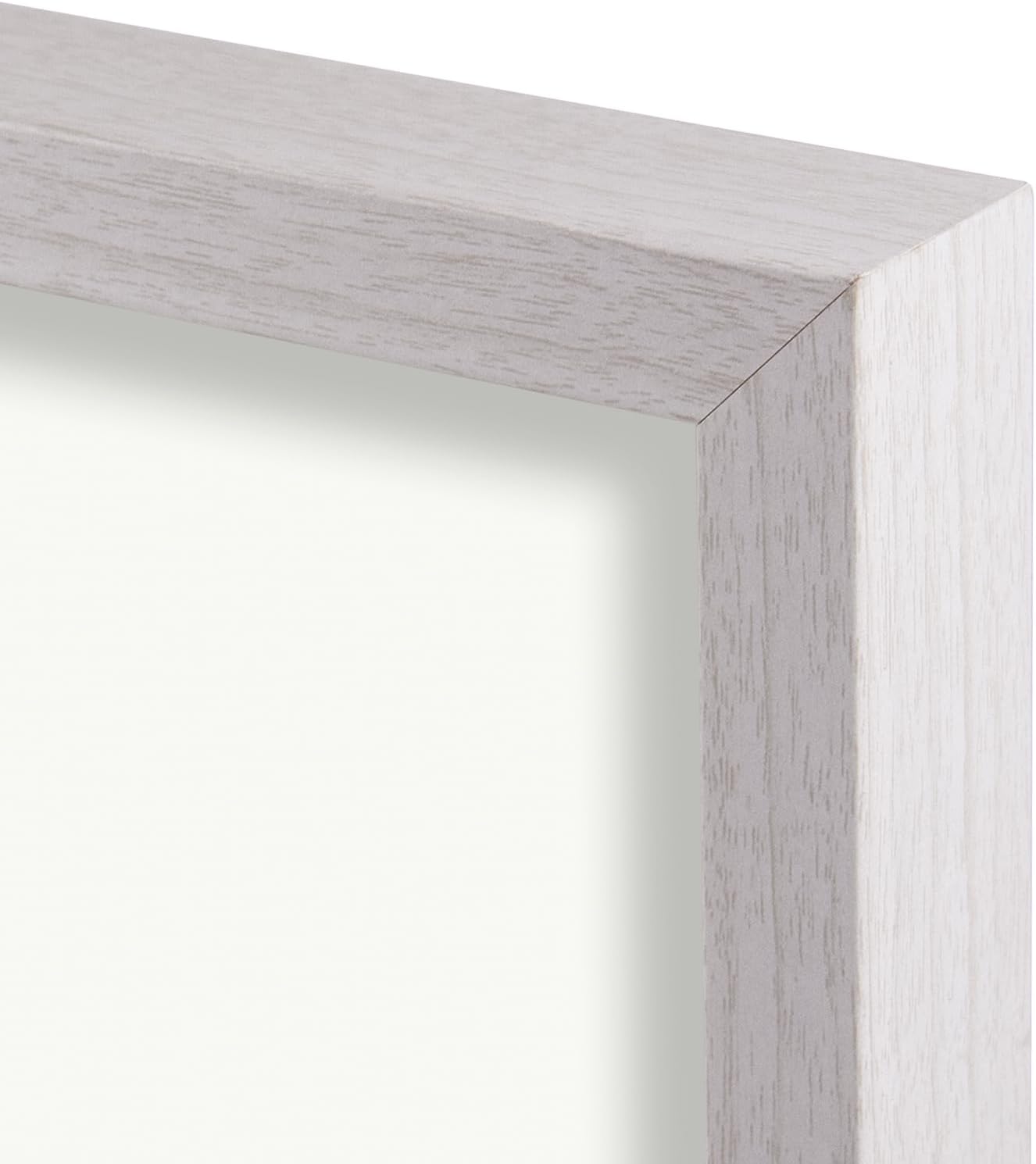 Golden State Art, 12x12 Picture Frame - Ivory Mat for 8x8 Photos - White Wood Grain Style - Wall Display - Great for Weddings Photos, Anniversary Photos, Memories, Painting