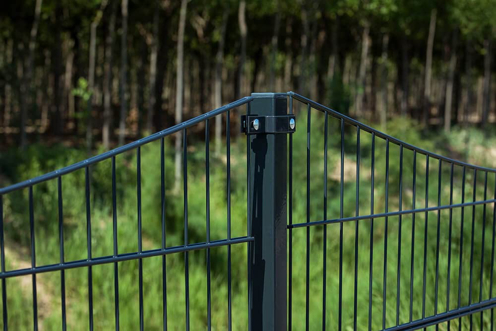 Home Deluxe - Ogrodzenie z podwójnym prętem antracytowym, dekoracja Tal - długość: 40 m wysokość: 80 cm kompletny zestaw - stal ocynkowana ogniowo - trwała powłoka proszkowa I płot ogrodowy, płot