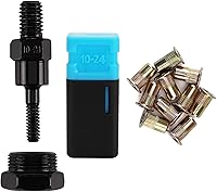 Vista 11 de Mandril de herramienta de tuerca de remache 1/2-13 y 10 piezas de tuercas de remache, juego de herramientas de remache, juego de accesorios