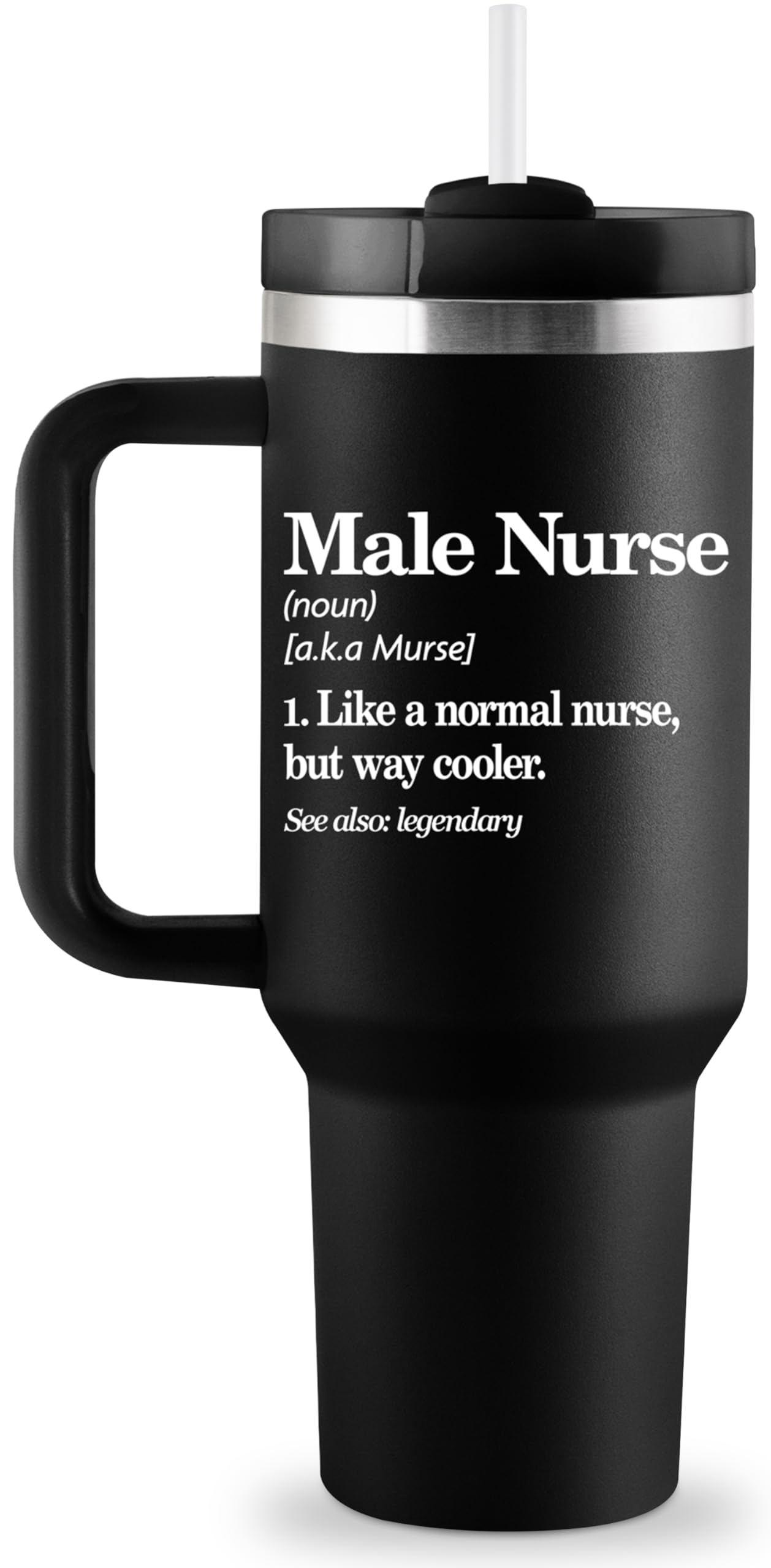 ROSTANTEN Male Nurse Gifts for Men - Male Nurses Week Gifts For Men - Nurse Appreciation Gift Ideas - 40oz Travel Cup Insulated Tumbler With Lid &