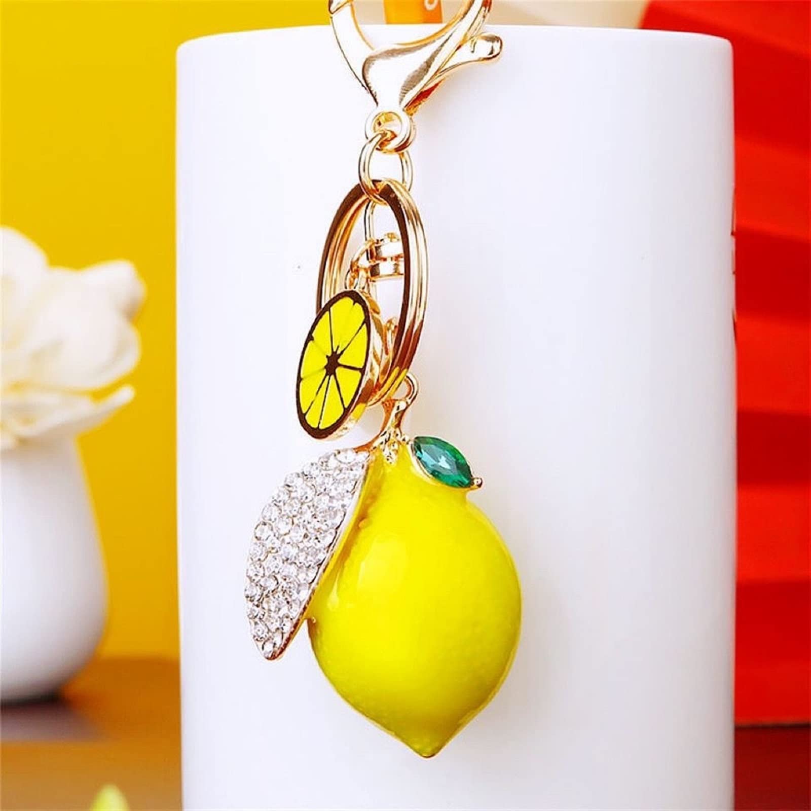 レモン型アクリルキーホルダー Amazon.co.jp: CFLNYC レモン型の合金キーチェーン、キュートな模造夏