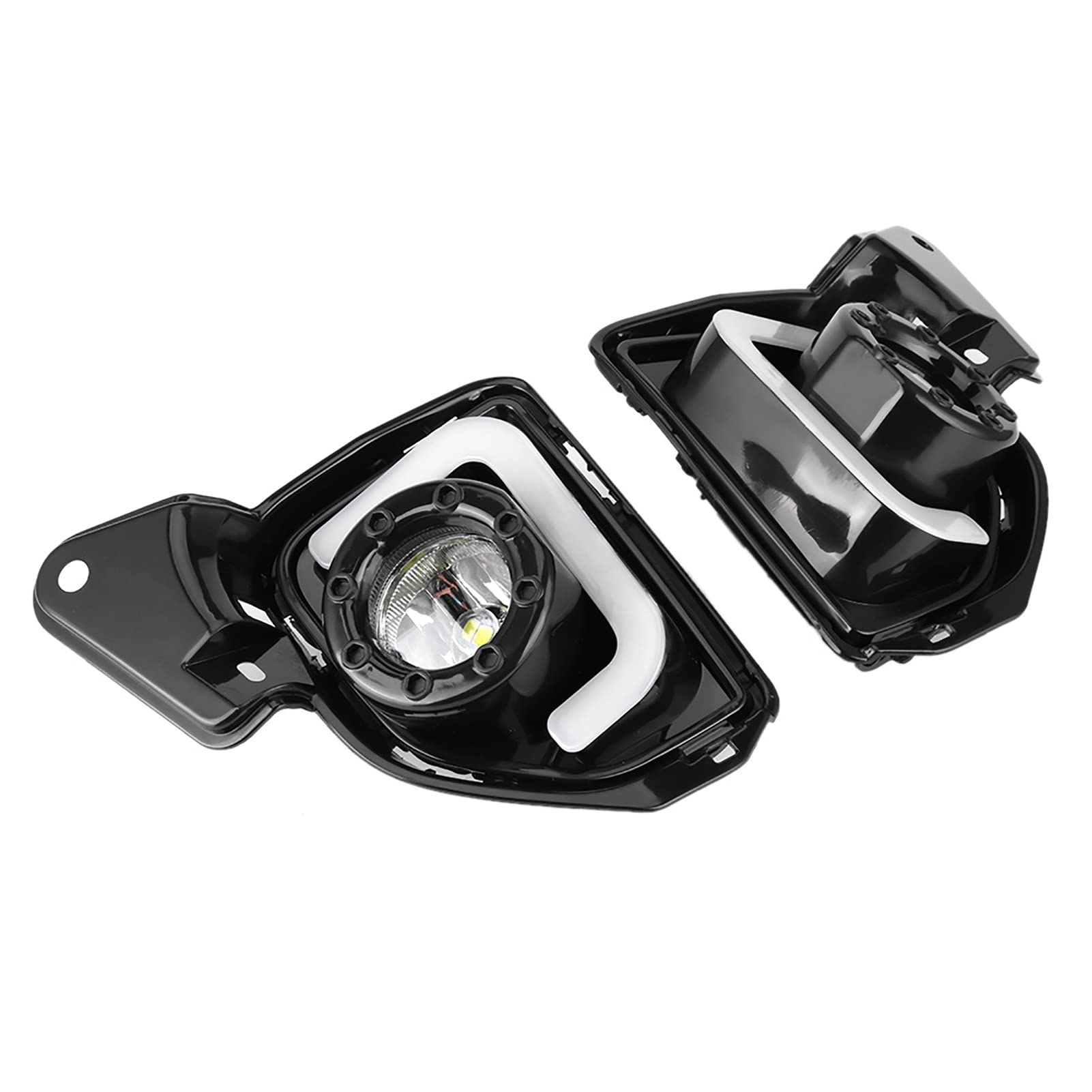 Tbest Światła do Jazdy Dziennej LED DRL Lampy Przeciwmgielne Lampy Kierunkowskazów Biały i żółty pierścień 12 V 6000 K 6500 K Wodoodporne Odprowadzanie Ciepła z dużą luminancją