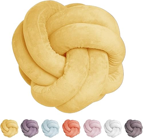 Almohada corta de felpa con nudo, almohada de cintura para decoración del hogar, cojín de felpa para sofá, automóvil, decoración de oficina,