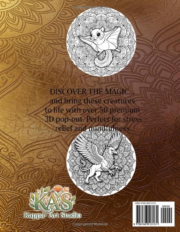 THE JAPANESE MYTHICAL MANDALA: 50 Premium 3D Shaded Mandala Pages Inspired by Japanese Mythology image 3