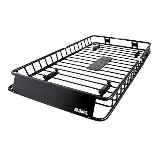 MAXXHAUL 50506 64" x 39" x 6" Heavy-Duty Universal Steel Roof Rack , Black