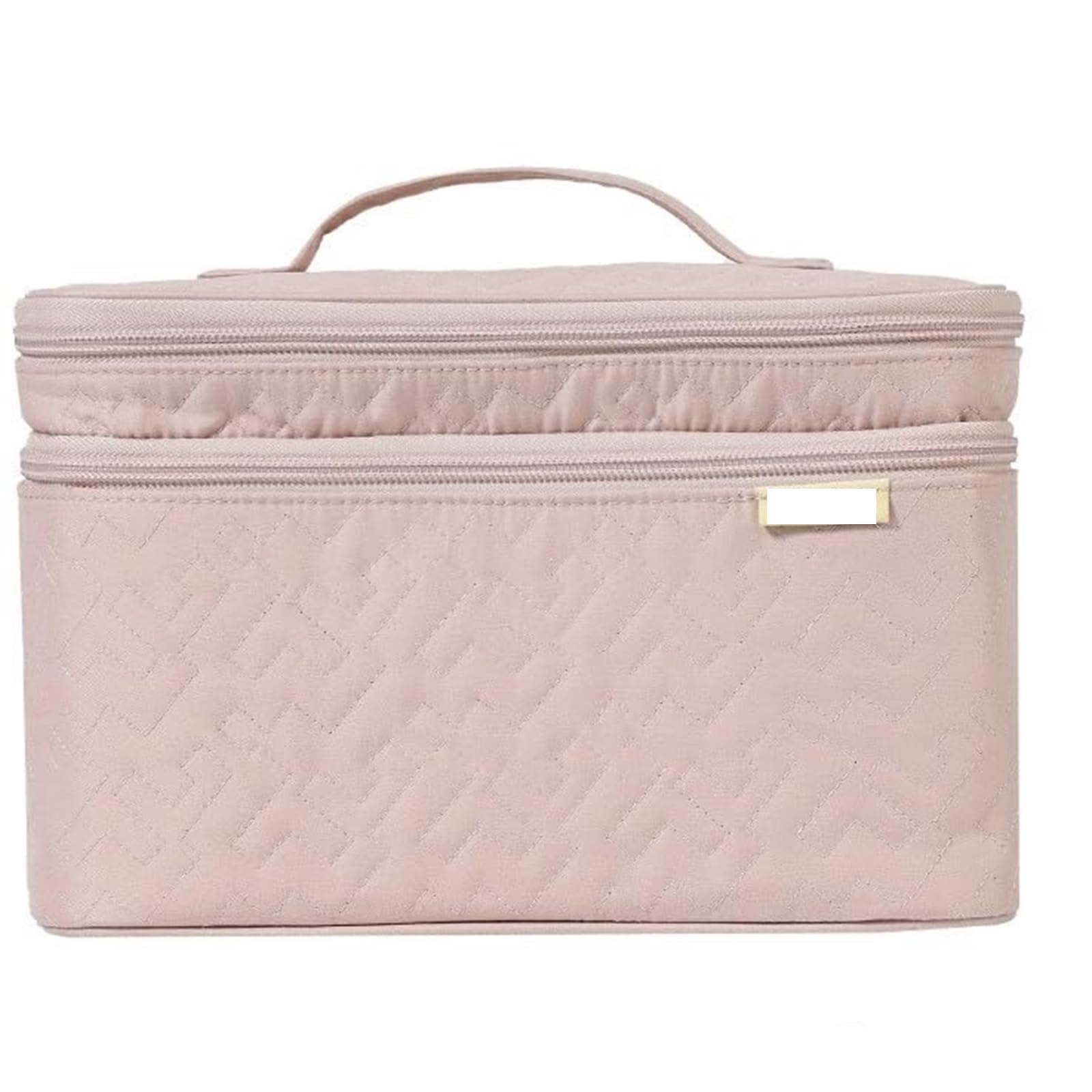 Portatile Beauty Case Borsa Cosmetica Da Viaggio A Doppio Strato For Borsa Da Toilette Portatile For Bottiglia Da Viaggio For Donna Borsa Trucchi Porta Trucco(A)