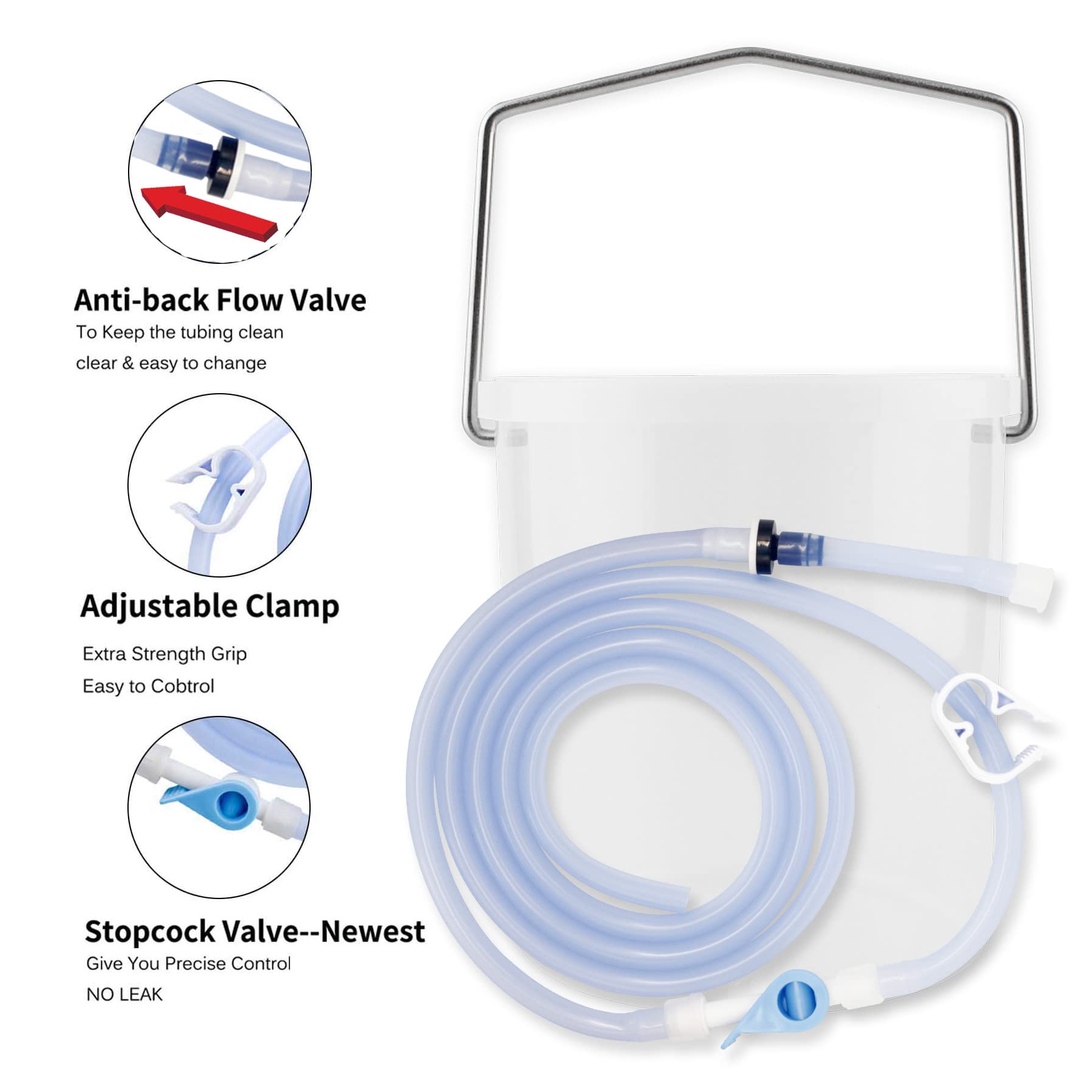 TopQuaFocus Enema Kit Colonic Irrigation Organic Coffee Enema Bucket