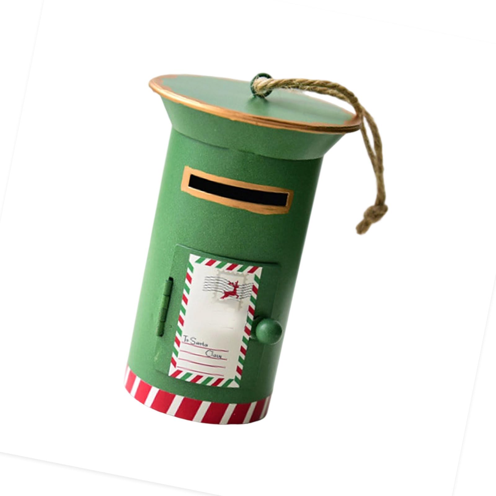 Iron Mailbox Hanging Ornament Christmas Tree Decoration for Yard Mantels Porch Window Display Holiday Party Centerpieces Outdoor Decoration