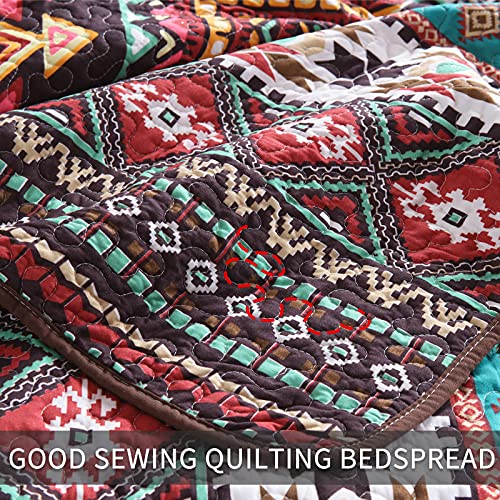 Qucover Tagesdecke Bettüberwurf aus Mikrofaser Gesteppte Indische Decke 150 x 200 cm Boho Exotik – Bild 4